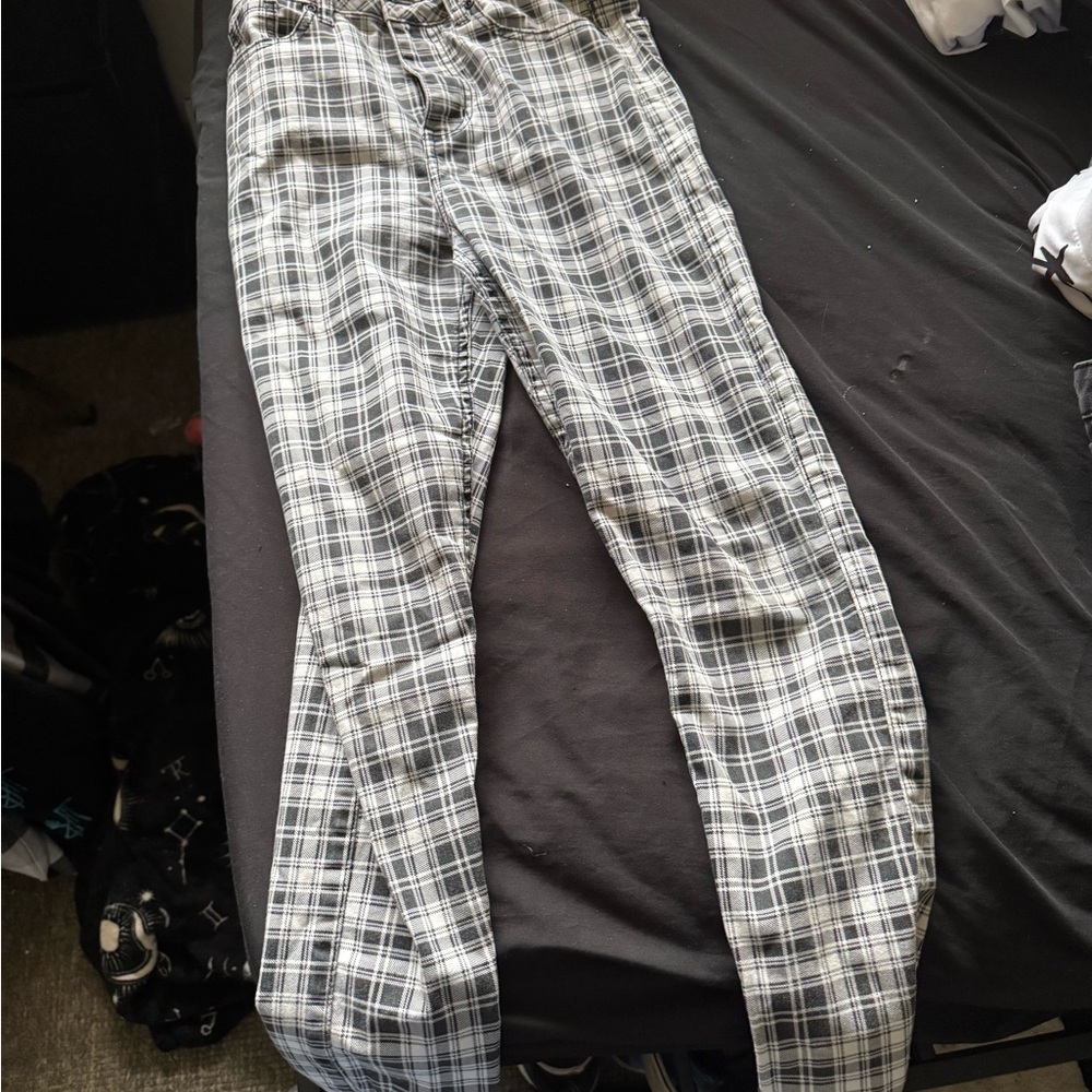 Hot Topic Black and White Skinny Jeans